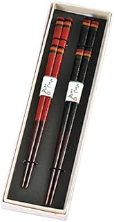 木製 塗り分け箸ペア 花菱 AMJ-4J-619 木製 塗り分け箸ペア 花菱 AMJ-4J-619